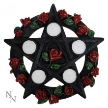 Pentagram Rose Tealight Holder 29.5cm